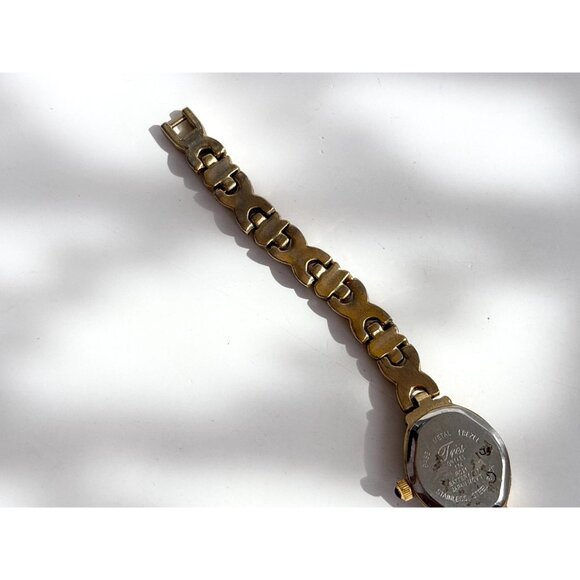 Tres XOXO Genuine Diamond Dual Toned Ladies Vintage Wristwatch - 18mm - WORKS! - Picture 5 of 14